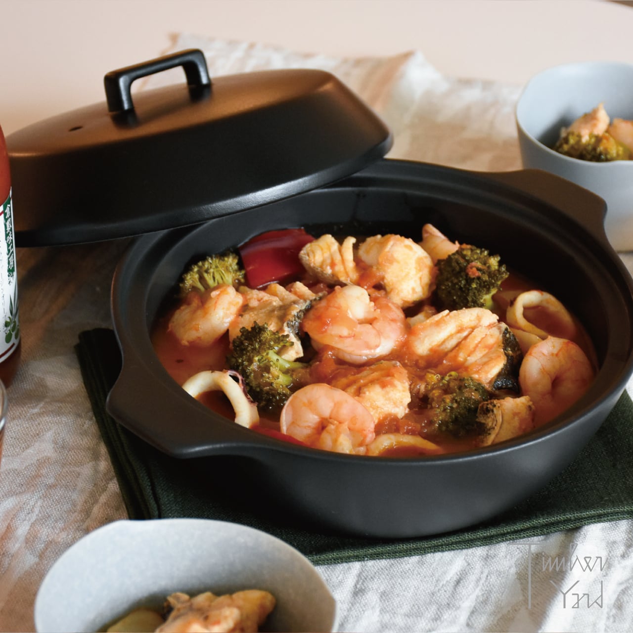 マル球 両手チャイナ鍋と蒸しトレイのセット 【公式通販】