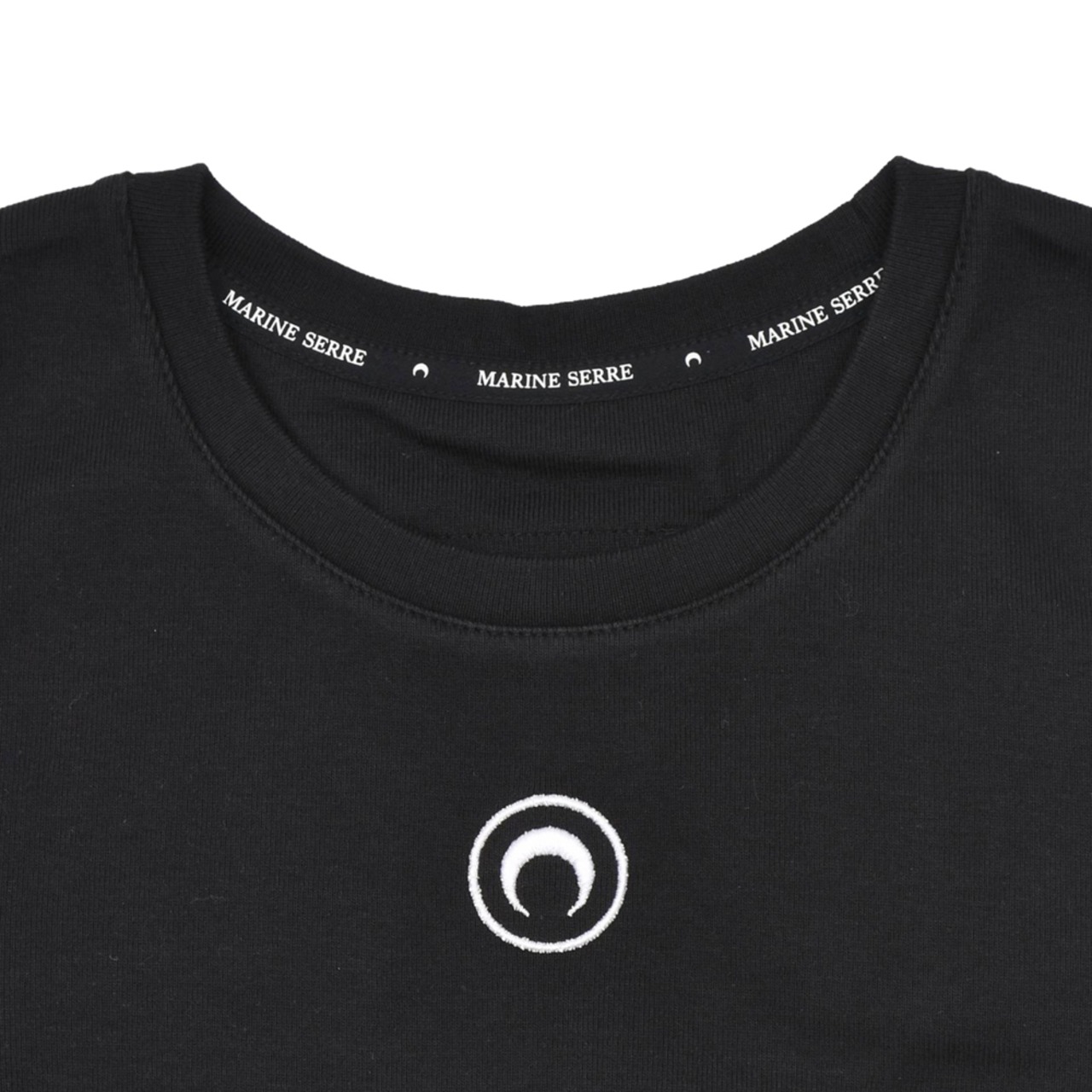 【MARINE SERRE】MOON LOGO RIBBED JERSEY BABY FIT T-SHIRT - 3