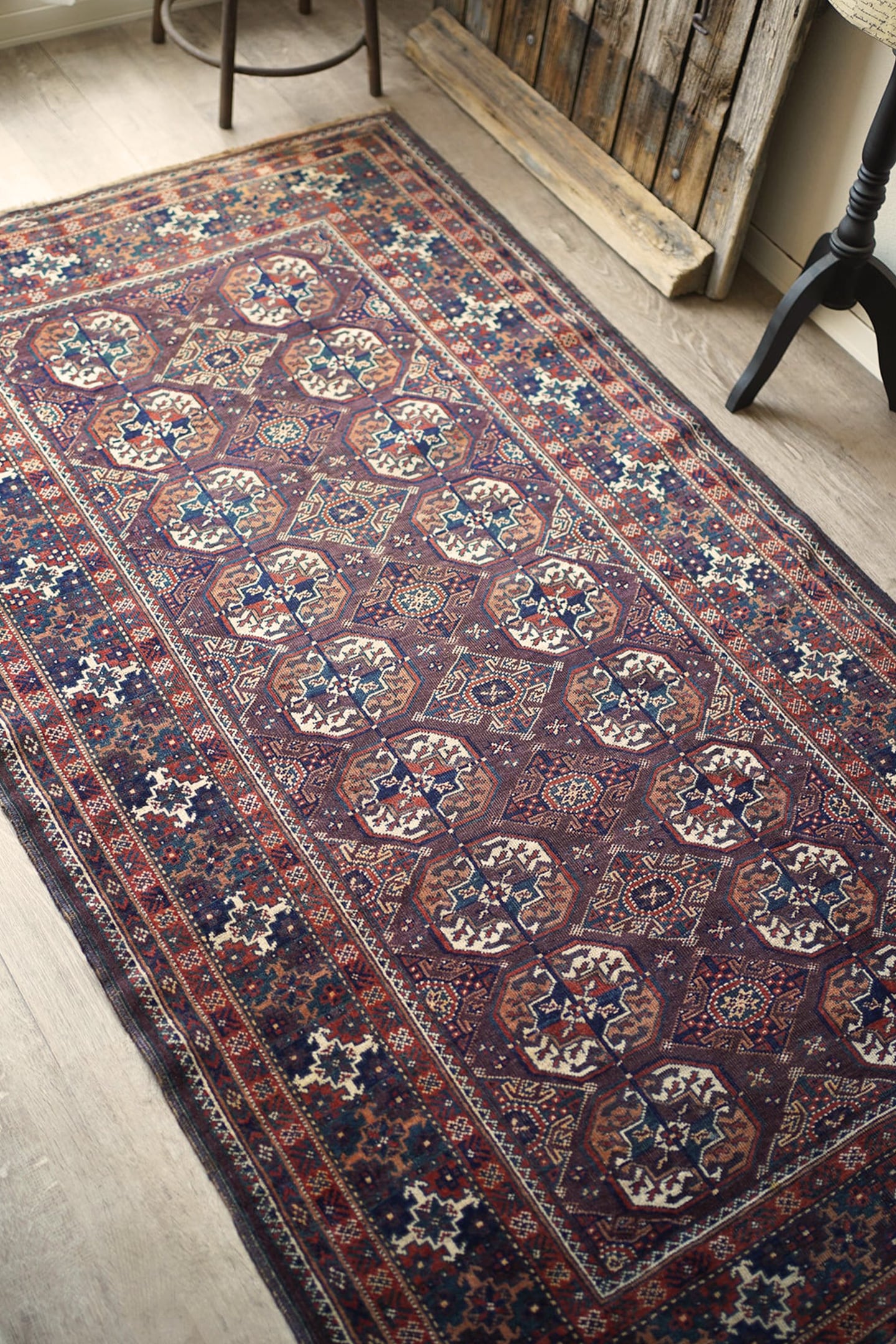 227】Antique Persian Madad khani Baluch rug 1910's | ヴィンテージ