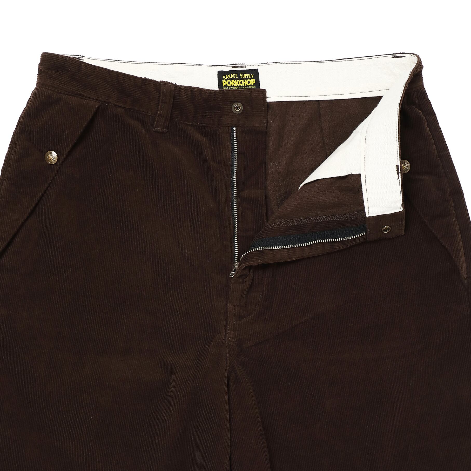 LOOSE FIT CORDUROY PANTS/BROWN | PORKCHOP GARAGE SUPPLY
