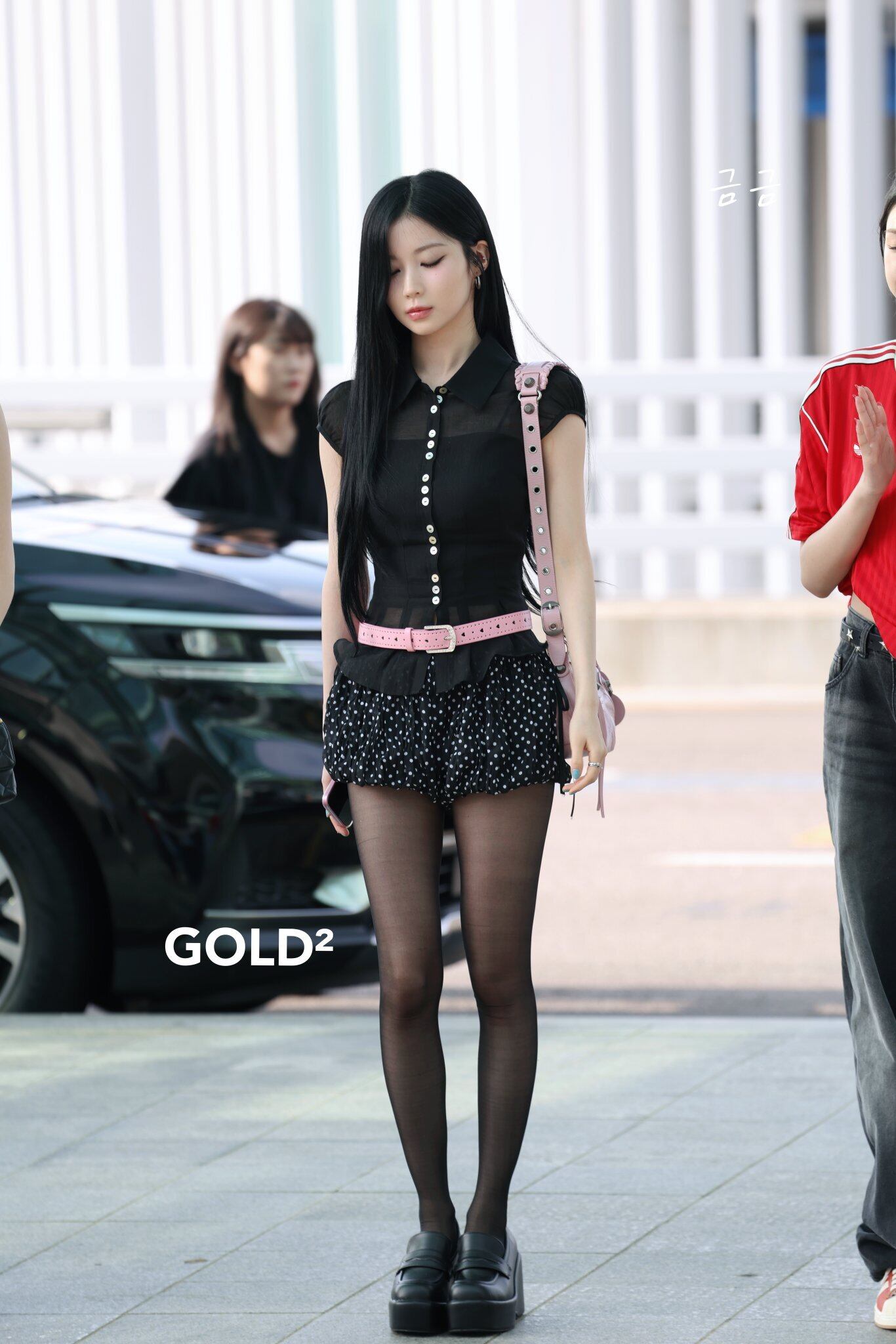 ☆BABYMONSTER アサ 着用！！【HILLDA】Dot Balloon Shorts [Black