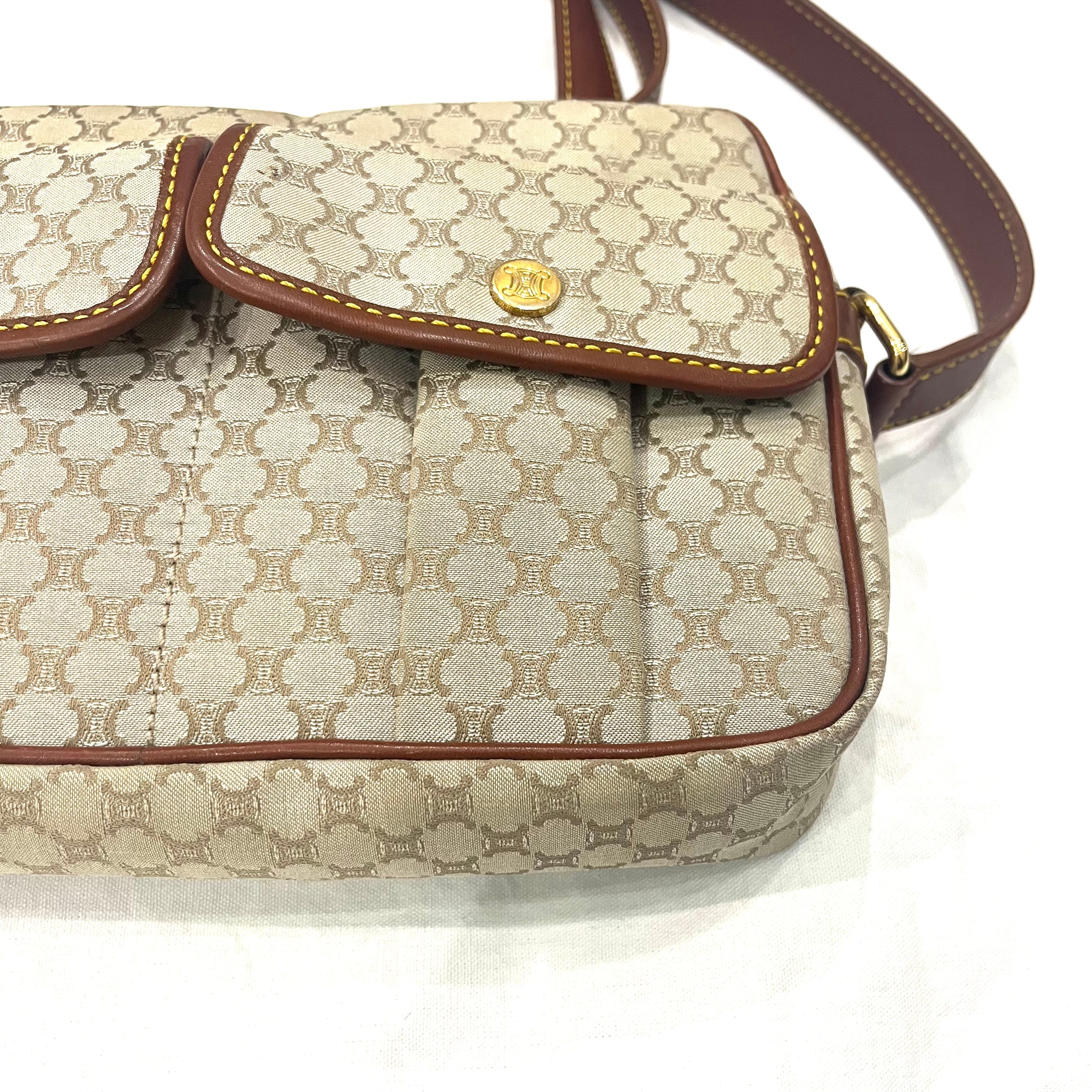 CELINE セリーヌ マカダム柄 ヴィンテージ バッグ 鞄 レディース メンズ SALE【CELINE】2178 セリーヌ BAG ダブルフラップマカダム柄