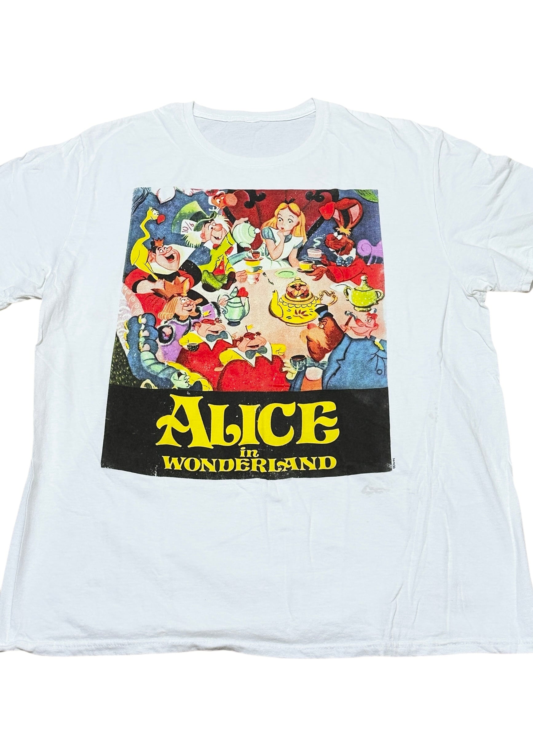 90s USヴィンテージ アリス・イン・ワンダーランド 半袖Tシャツ 白