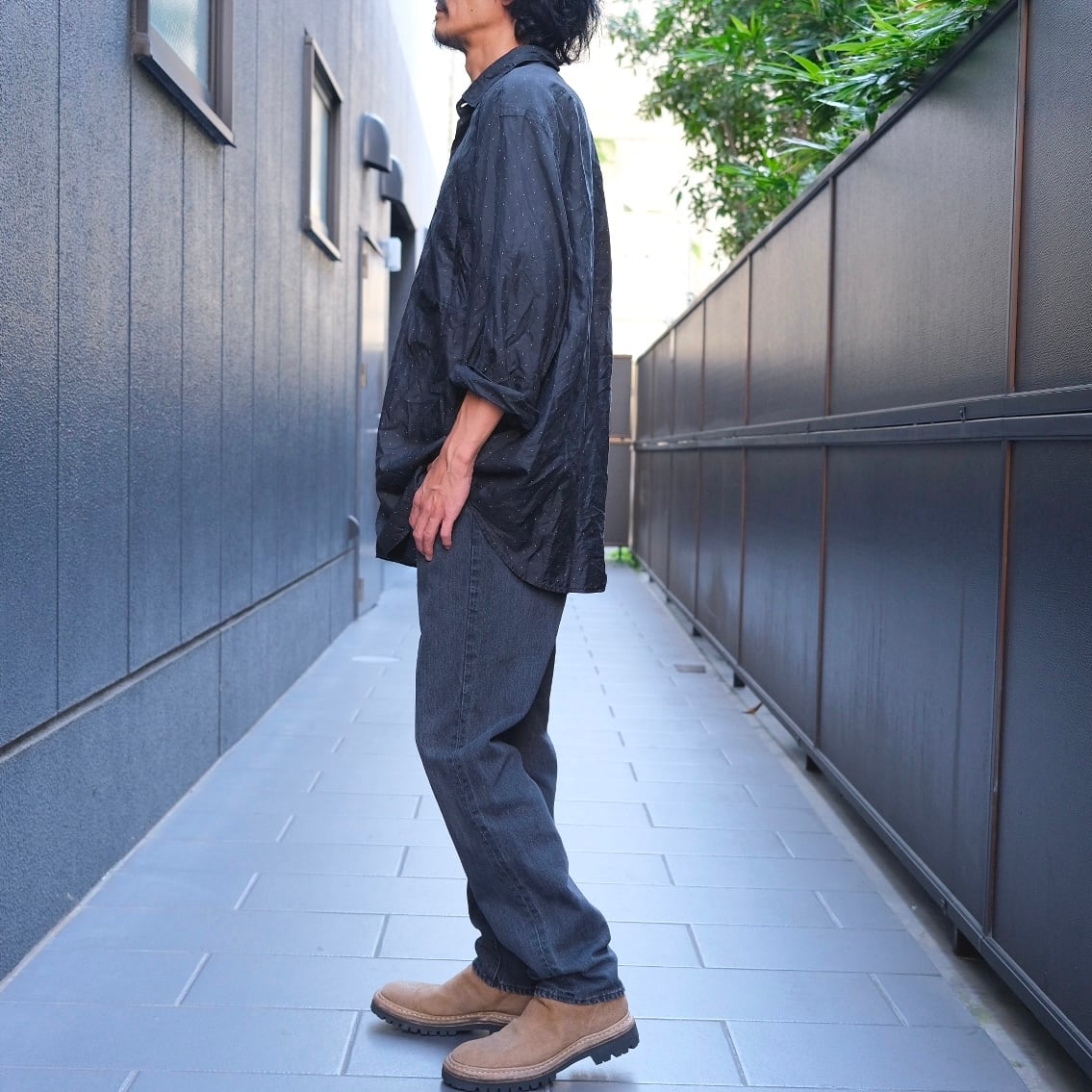 COMOLI 5P denim 21ss コモリ サイズ3 デニム COMOLI(コモリ) /デニム5Pパンツ-FADE BLACK-(C03-03003) | Signs