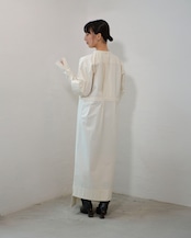 solar - Noren Dress :Écru|馬布(高密度コットン)/受注生産(モデル156cm/着丈135cm)