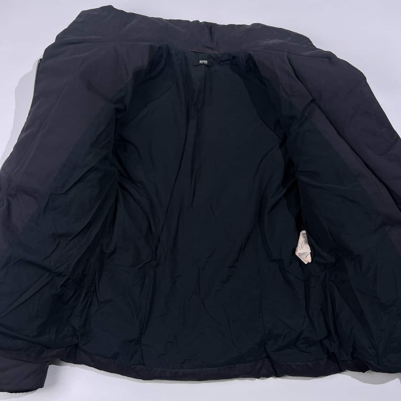 BOSS HUGO BOSS ボス ヒューゴボス ダブルジップ ダウンジャケット/ブラック ダークグレー 系 メンズ