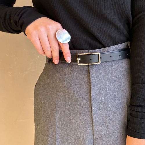 sakurayuzuanchii 様専用：【 PAKU 】スクエアバックルレザーベルト（SILVER）