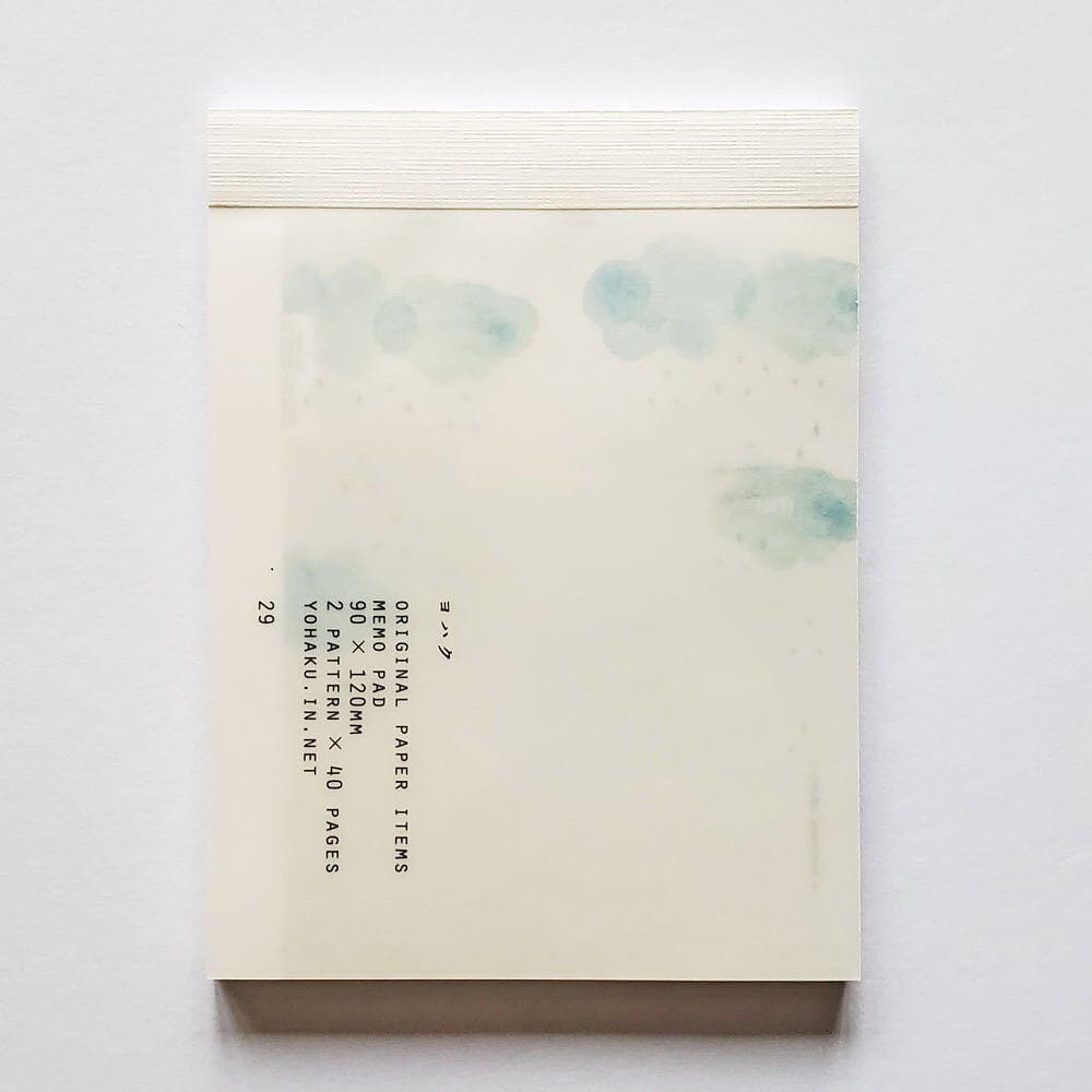 ヨハク メモ帳 29 ヒトシズク M-198