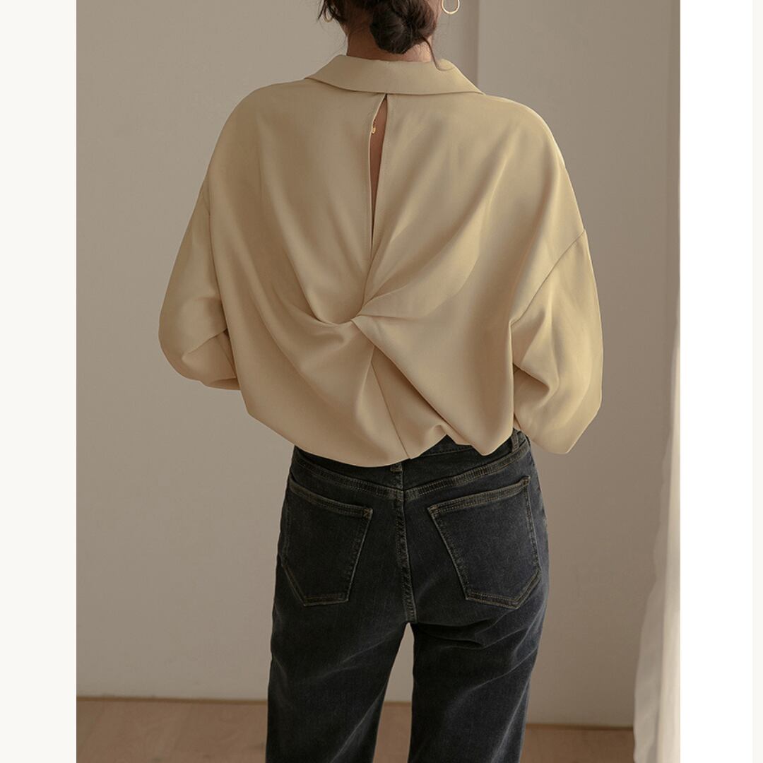 バックオープンコンシャスブラウス 11166