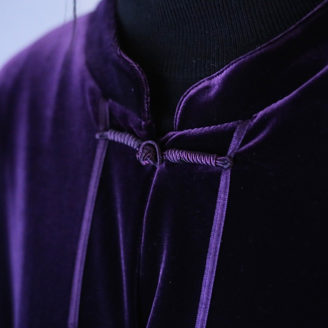 loose over silhouette violet china velours shirt