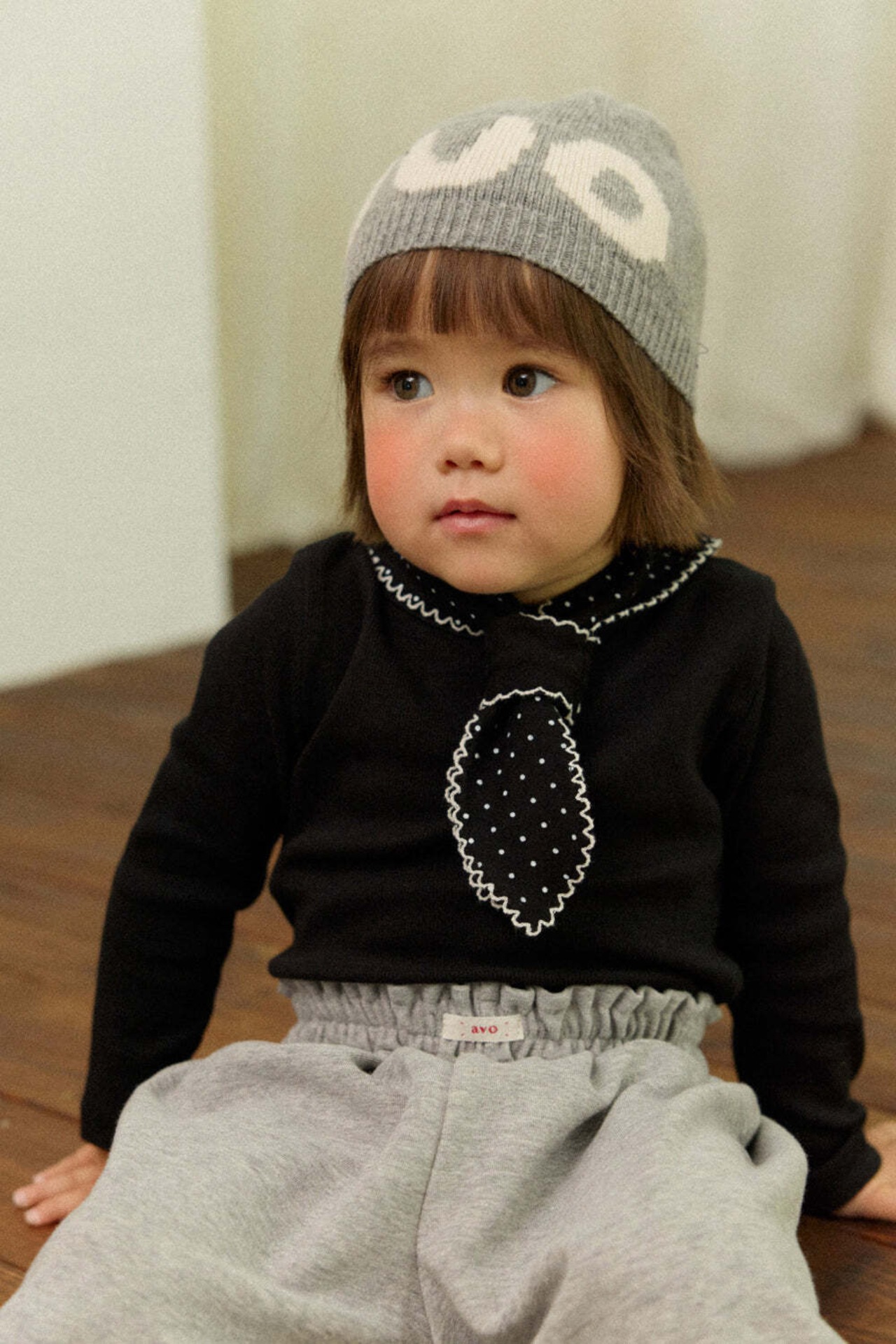 【取寄】avo レタリングビーニー FREE（周囲 36cm）｜冬服｜韓国子供服