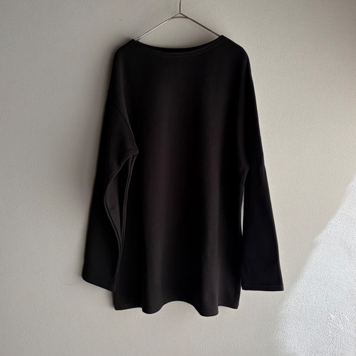 MITTAN T-39　OC絹紬糸ワイド長袖　 黒