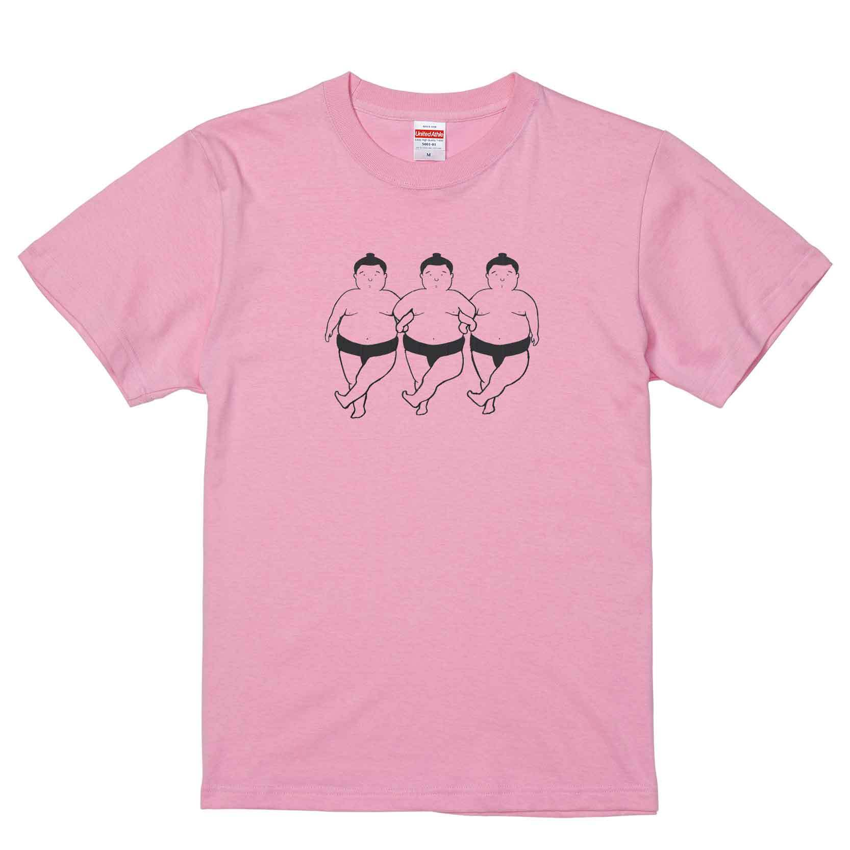 3人相撲 / Tシャツ / すずきたまみ / - WHITE /PINK/ SAND- | ヤマト