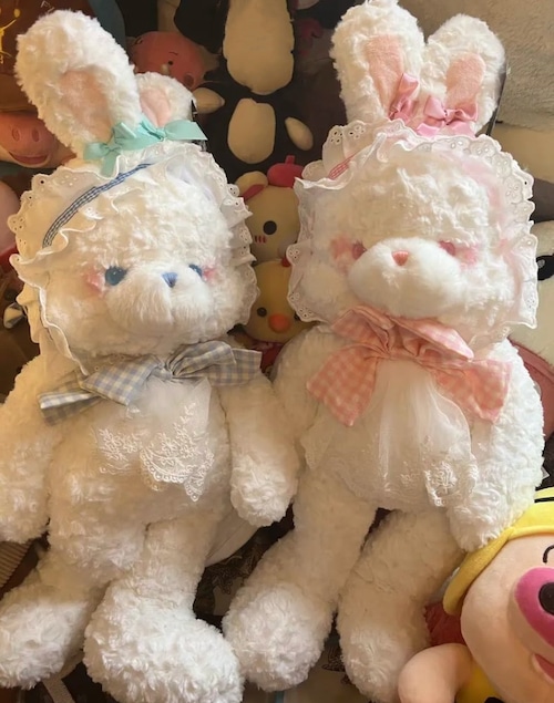 【お取り寄せ】★3色★ かわいい 置物 玩具 韓国風 おもちゃ ウサギ ぬいぐるみ