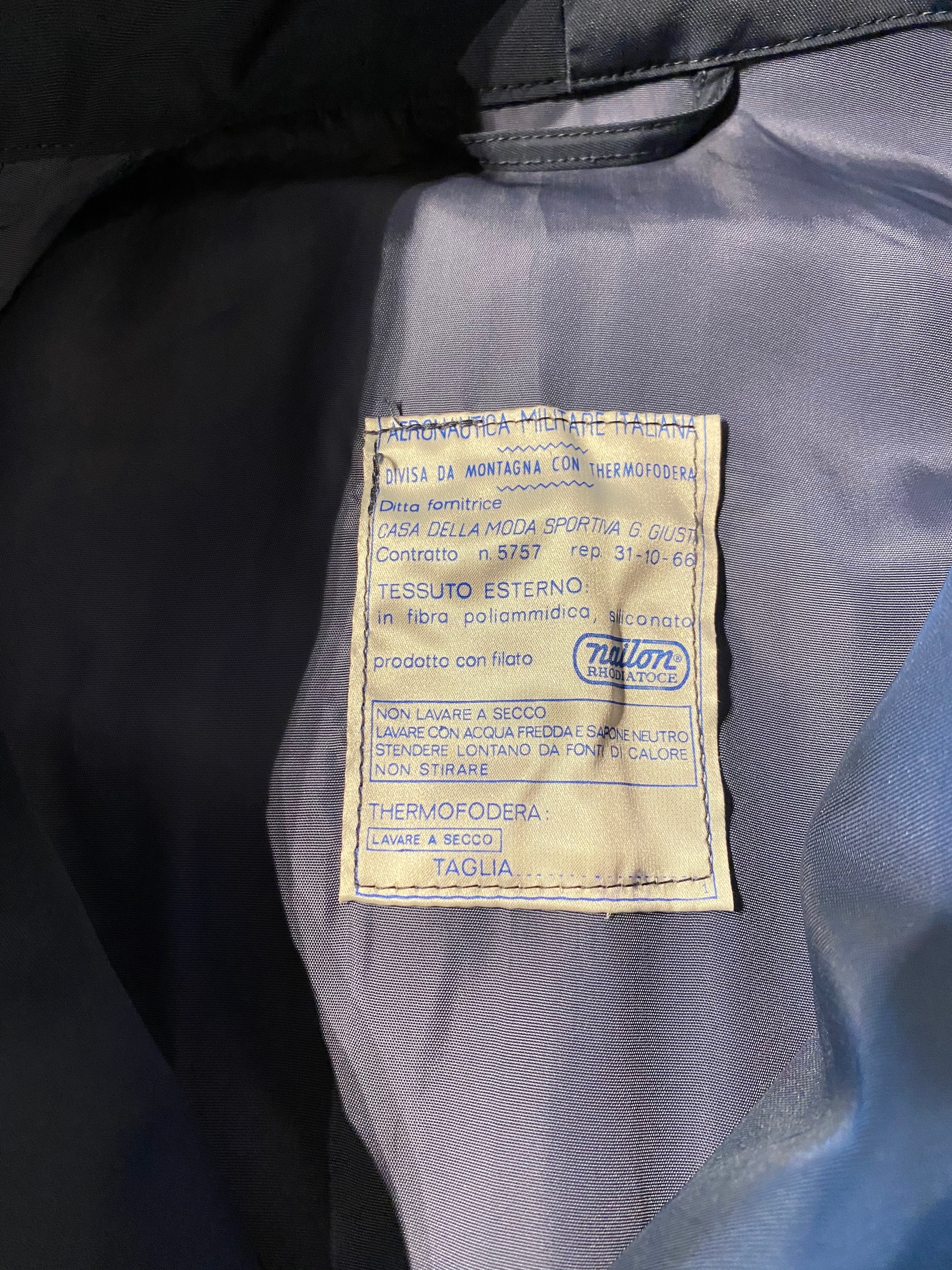 古着ヴィンテージ3wayレア【60年代 VINTAGE】イタリア空軍フライト