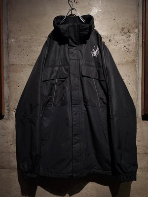 【Caka】"SPYDER" Spiderweb Total Design Loose Padded Nylon Gear Jacket