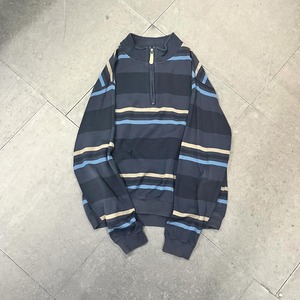 2000s mulch color boarder zip up knit