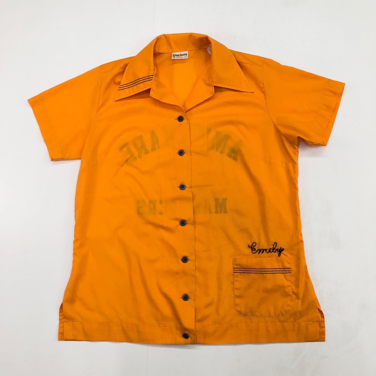 着画　70年代 king louieキングルイ ボウリングシャツ アメカジ us KING LOUIE キングルイ 70年代 USA製 レディース仕様 CREATION タグ