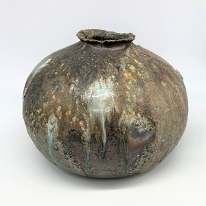 伊賀焼　壺田和宏作　窯変丸壺