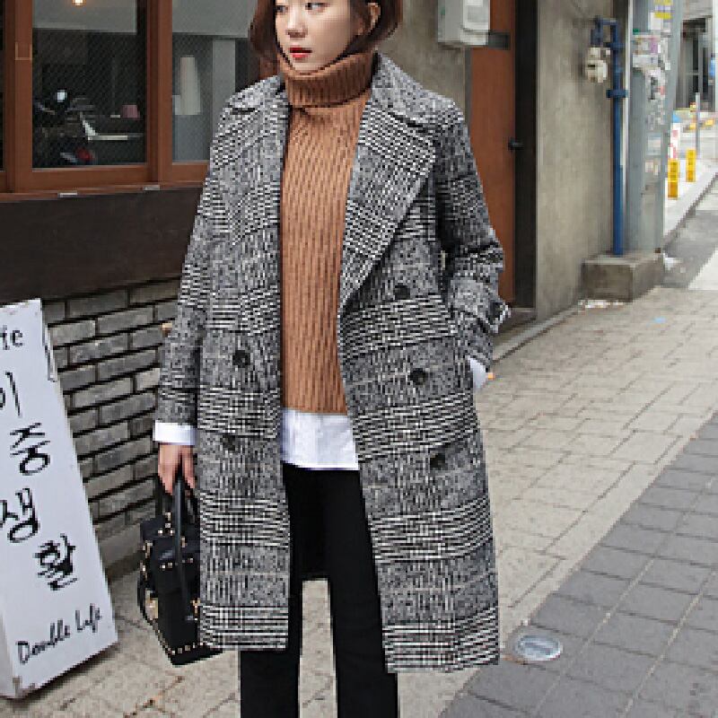 チェック柄 アウターコート