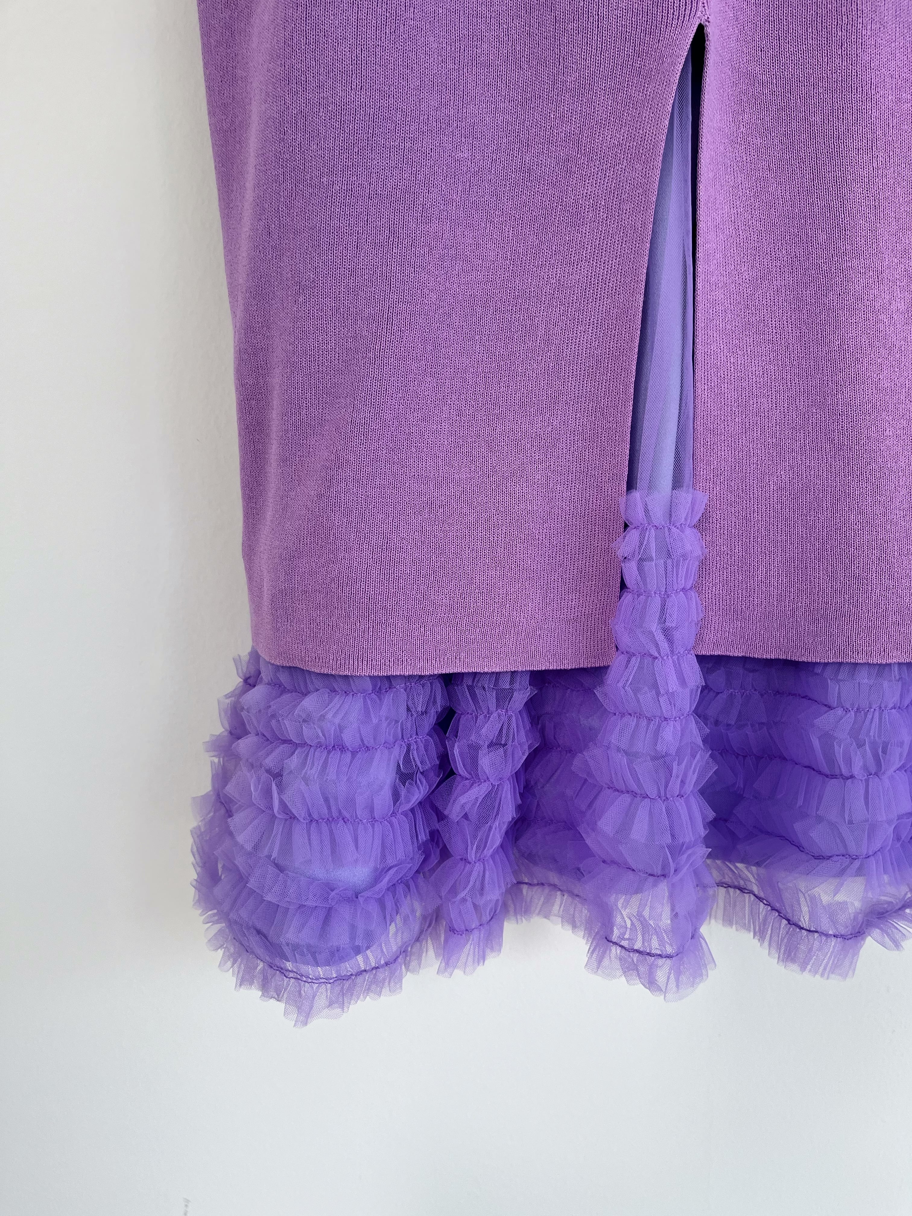 MUVEIL フリルヘムニットワンピース | KOKO