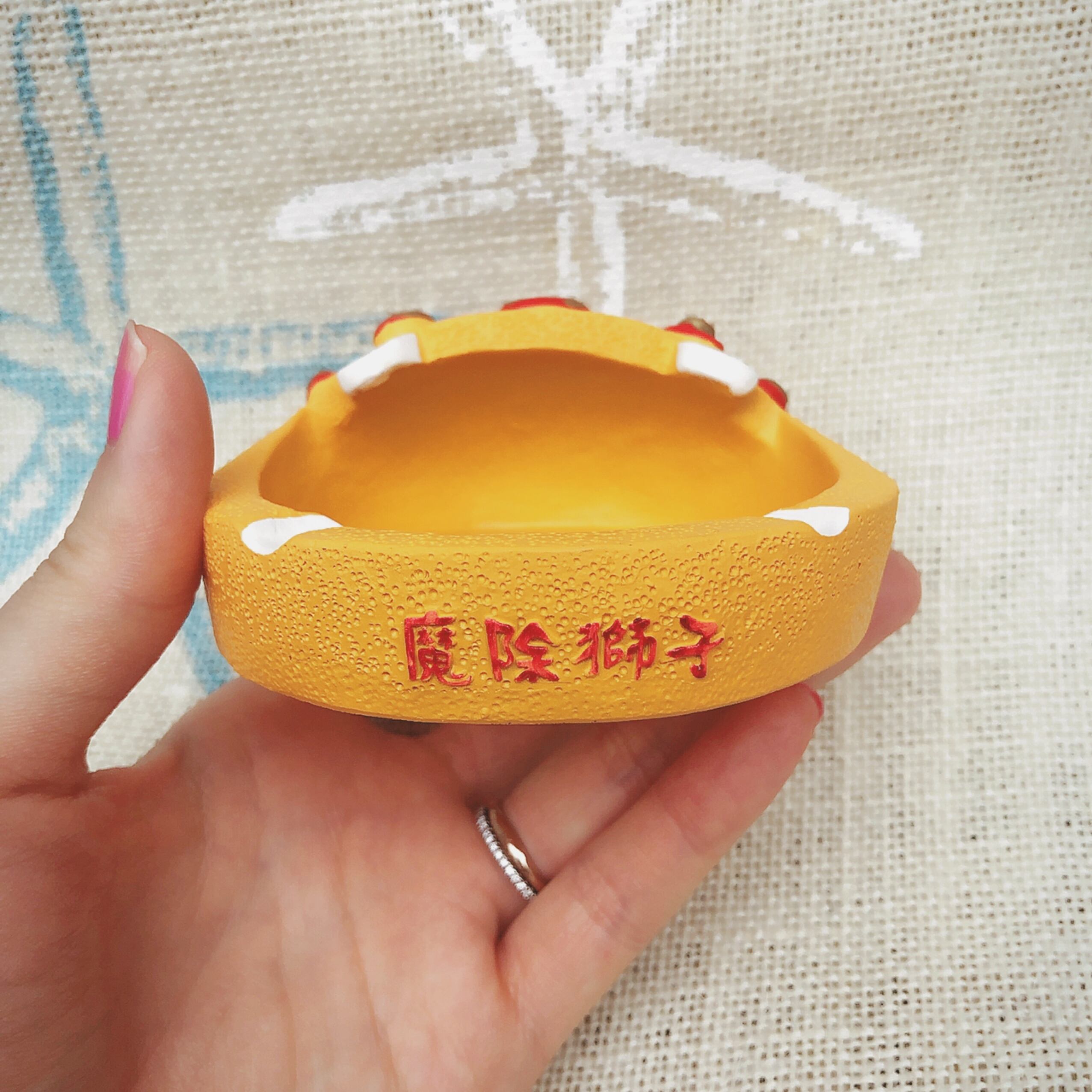 にっこりシーサー トレイ＆灰皿 | のざき民芸