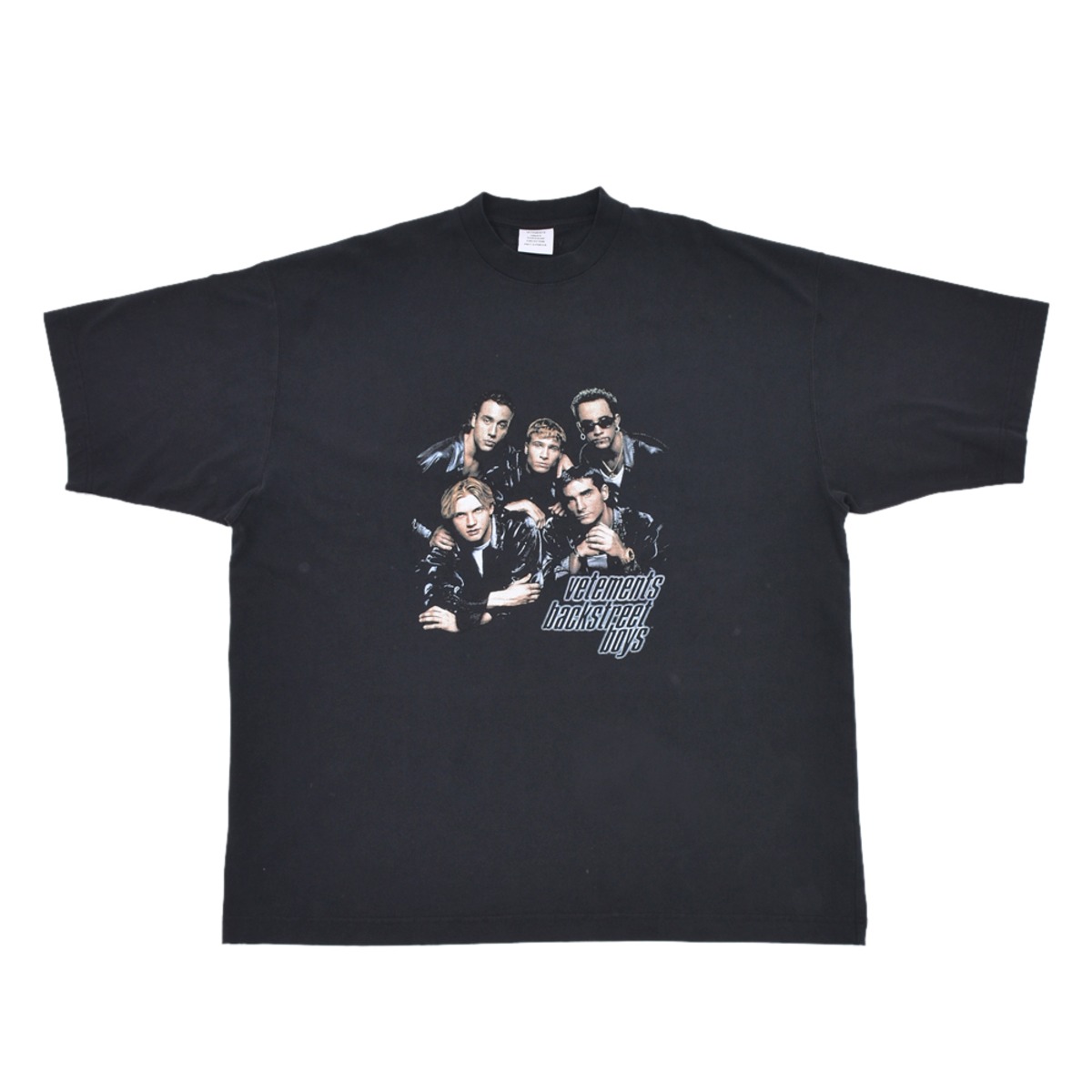 VETEMENTS】BACKSTREETBOYS OVERSIZED T-SHIRT（BLACK） | AYIN