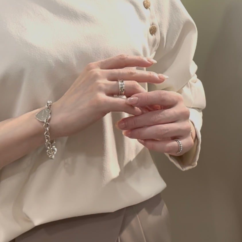 TIFFANY&CO】 【14号 】2419 T&CO ナローシルバー925ヴィンテージ