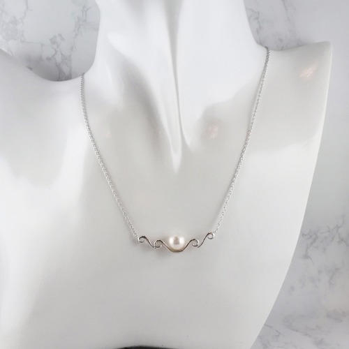 シルバーネックレス(アコヤ真珠 8.0㎜ 伊勢志摩産)