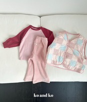 〖取寄〗韓国子供服 / 26winter / ko and ko / クレヨン ラグランTシャツ / キッズ服 *XXS~L*