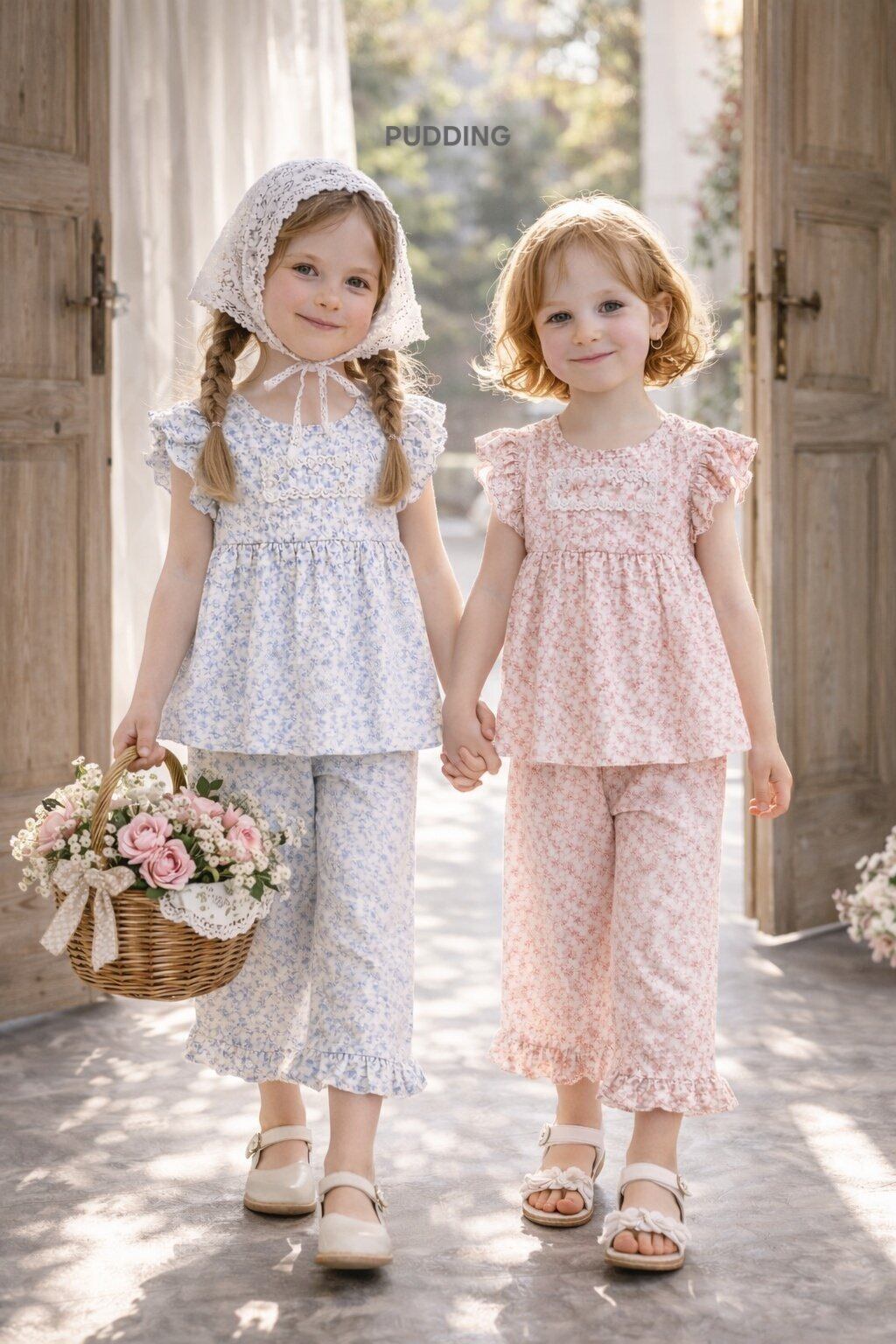 【6/21〆予約】<pudding> Flower tops&bottom set