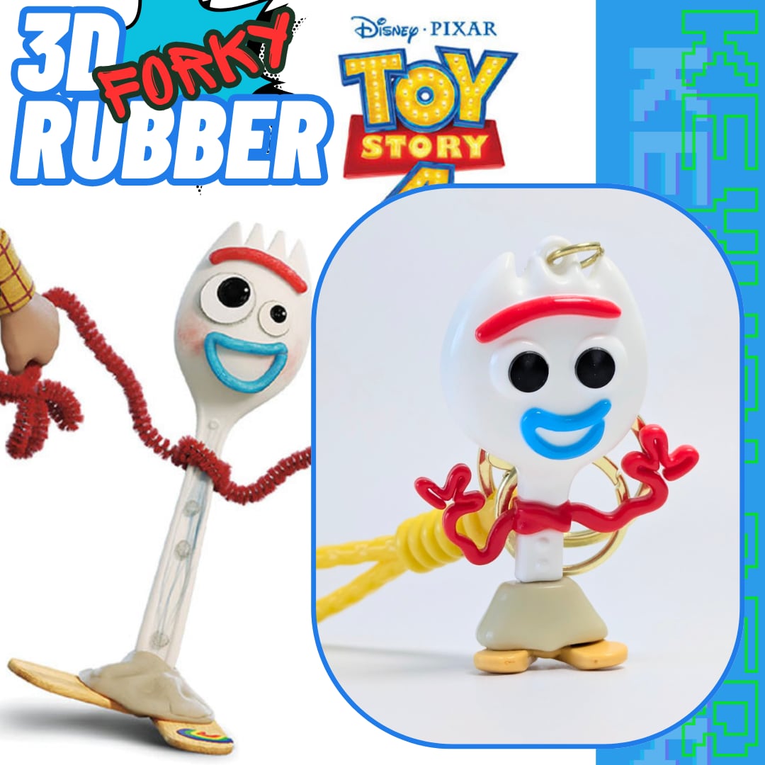 ♧【 Toy Story ( トイ・ストーリー ) トイストーリー 】『 フォーキー 』 3D Rubber KeyHolder / 3Dラバーキーホルダー〚アメリカン雑貨 アメトイ〛