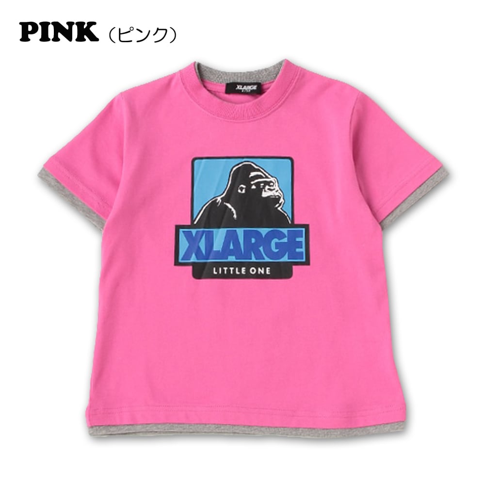 XLARGE KIDS (エクストララージ）xl9422207-配色ボックスOGゴリラ半袖T