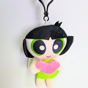 ♧ 再入荷!【 The Powerpuff Girls( パワーパフガールズ )】 ぬいぐるみキーホルダー 単品〚アメリカン雑貨 アメトイ〛