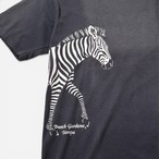 80s Hanes USA製 ゼブラ アニマルプリント ヴィンテージ Tシャツ フェード ブラック