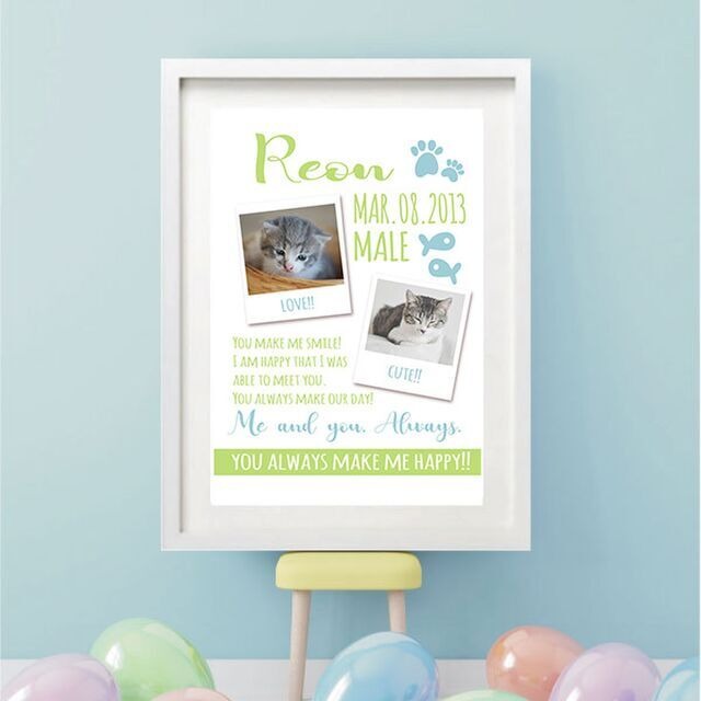 Cat poster#HANDWRITTEN mint（A4）