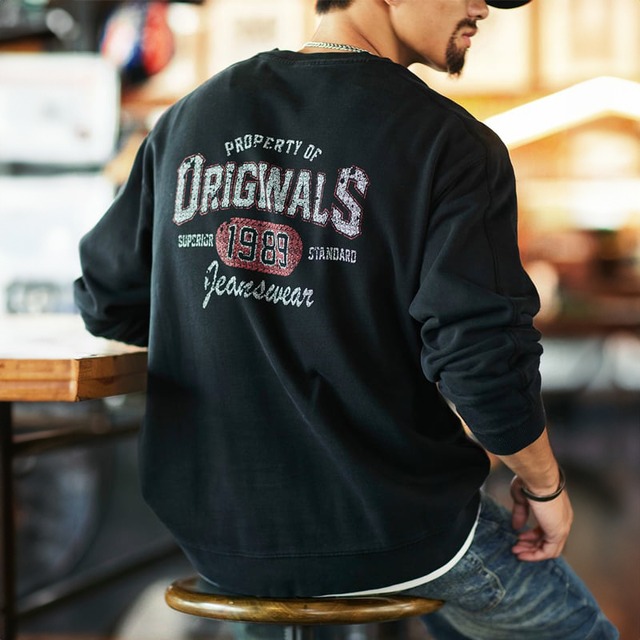 American retro logo print sweatshirt 00520