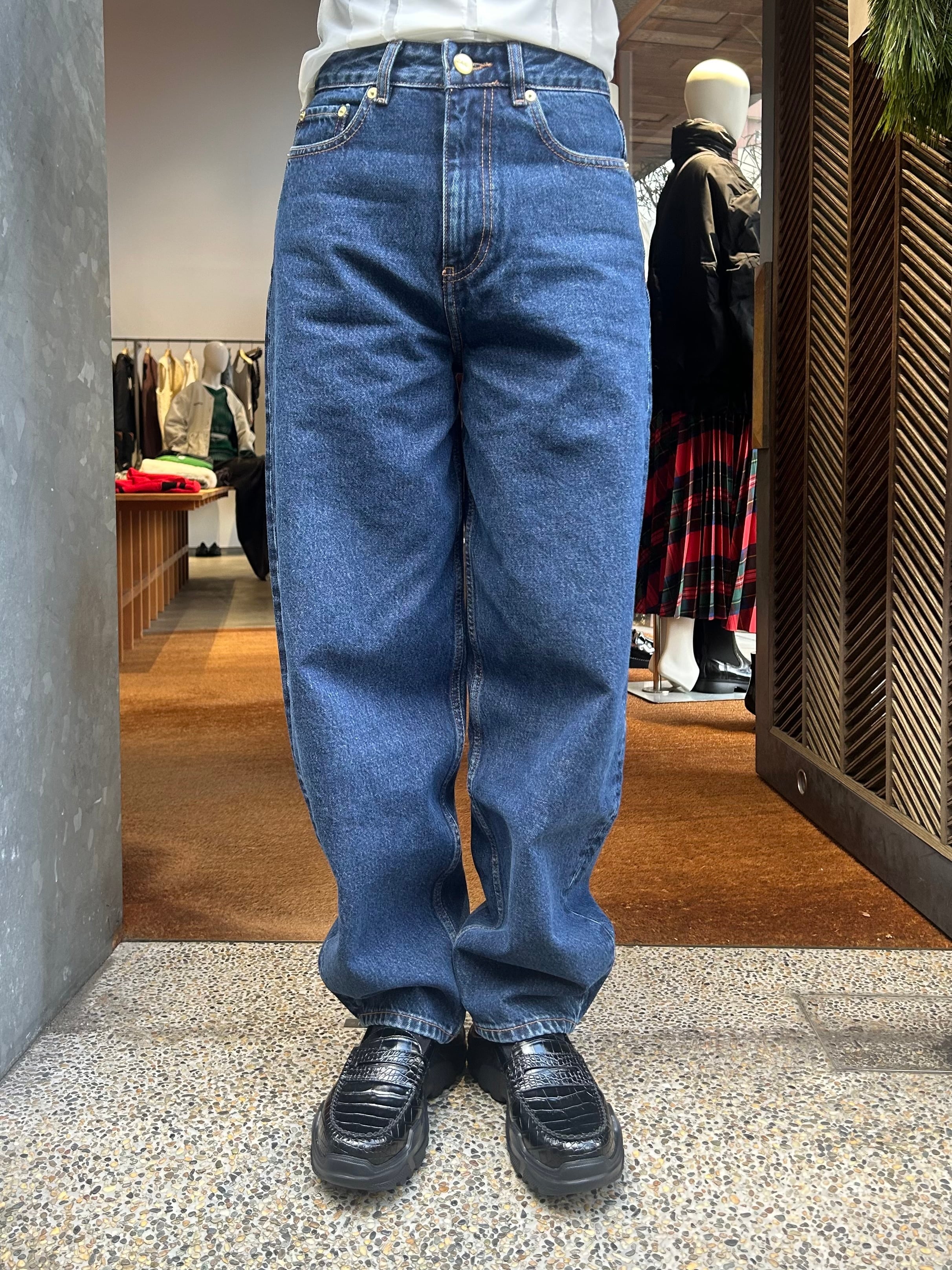 25SS】GANNI ガニー / DARK BLUE STARY JEANS / デニムパンツ