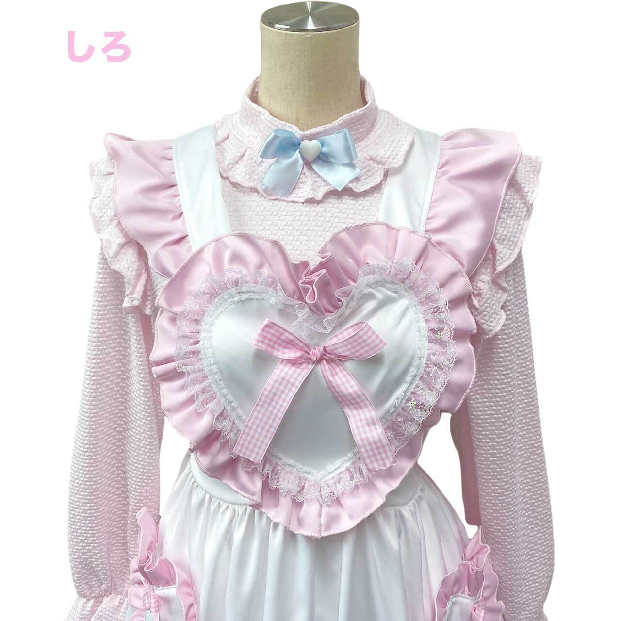 新品即完売キラキラコスメオーガンジーハートエプロンangelic pretty-