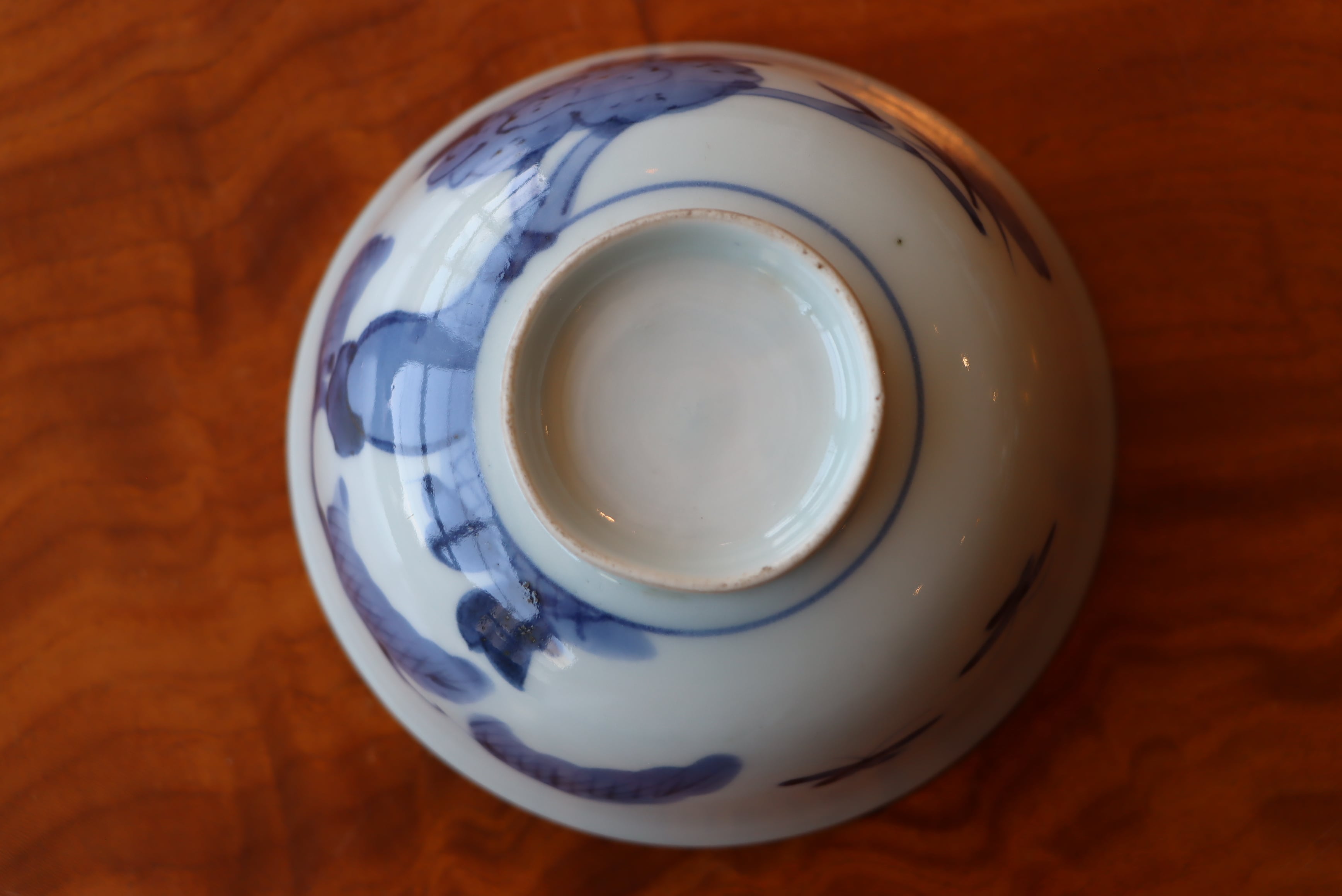 蓋茶碗 三客組 古伊万里 染付 花鳥文 | (有)新原美術