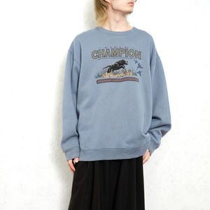 USA VINTAGE Croft&barrow DOG EMBROIDERY DESIGN SWEAT SHIRT/アメリカ古着わんこ刺繍デザインスウェット