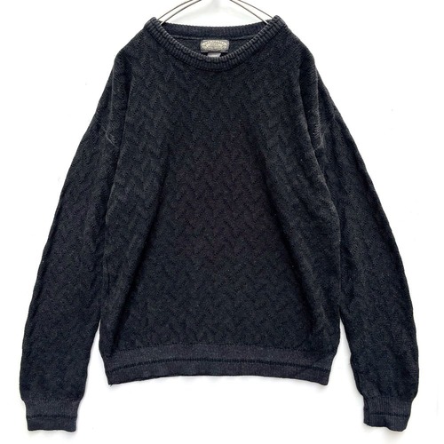 Vintage Drop Shoulder Cotton x Acrylic Crew Neck Knit [1990s] Vintage Crew Neck Knit