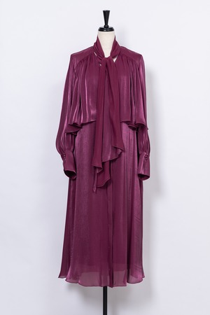 Chambray Tie Dress　PURPLE