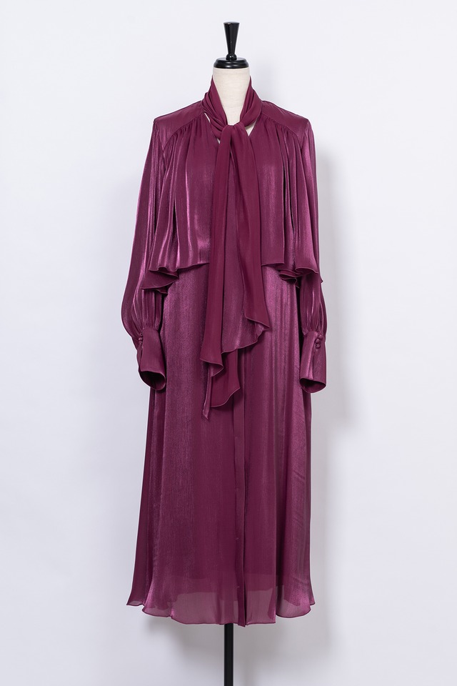 Chambray Tie Dress　PURPLE