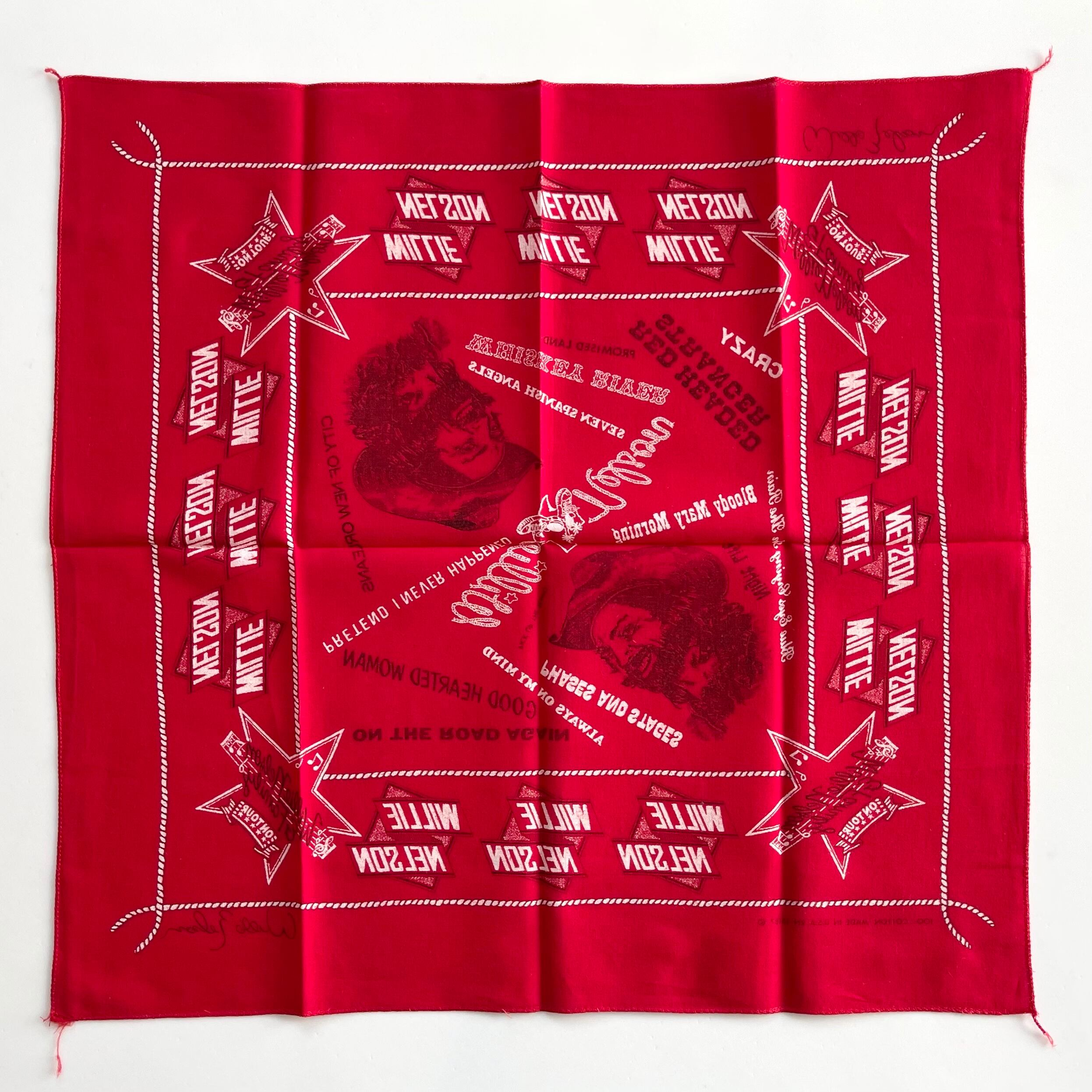 MUSIC】ウィリーネルソン Willie Nelson RN15187 ビンテージ バンダナ