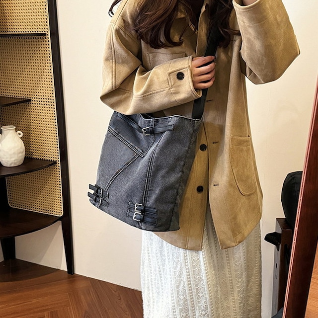 denim square shoulder bag 10846