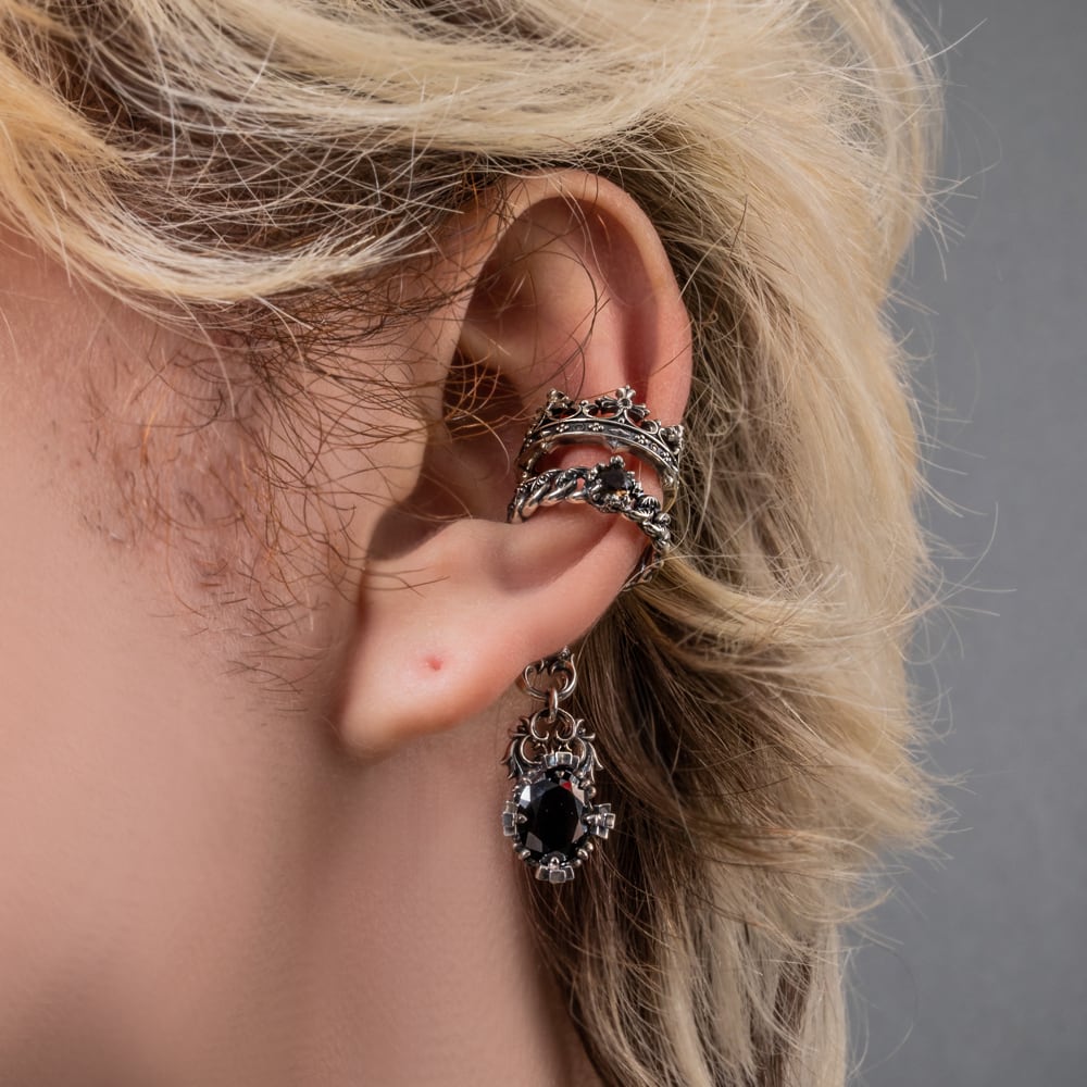 マルチクラウンイヤーカフ 片耳用 AKE0117 Multi crown ear cuff