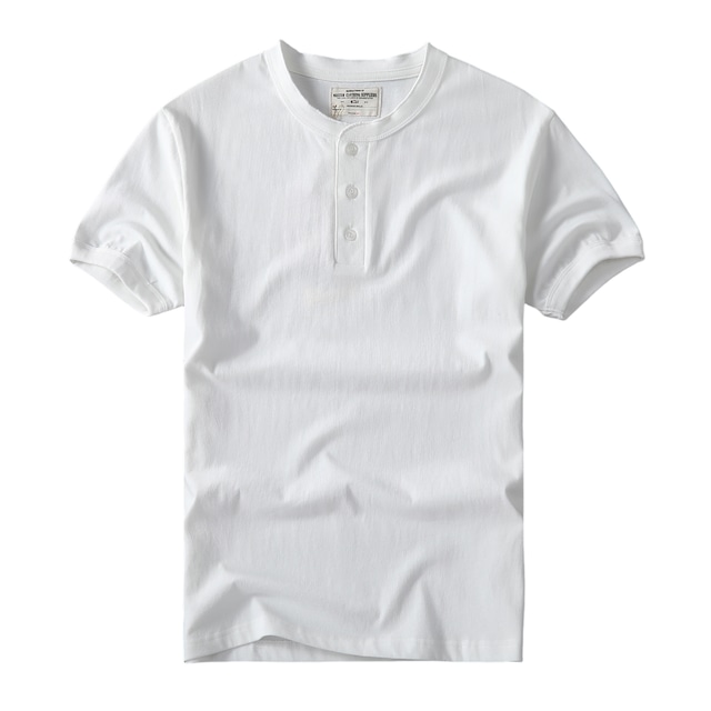 アメカジの定番　ヘンリーネックTシャツ　5色　L0006