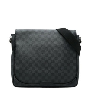 ルイ ヴィトン ダミエグラフィット ダニエルMM 斜め掛け ショルダーバッグ N58029 ブラック PVC レザー レディース LOUIS VUITTON 【中古】