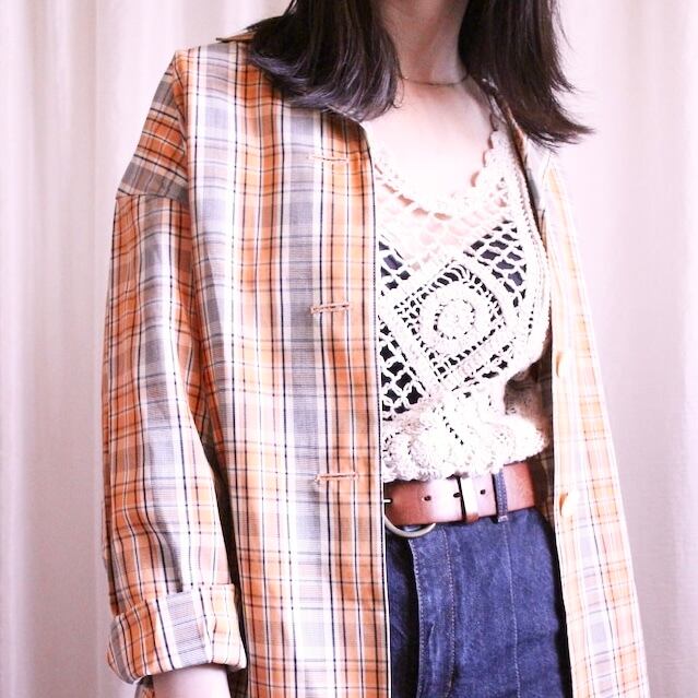 シャツジャケット マドラスチェック【480】